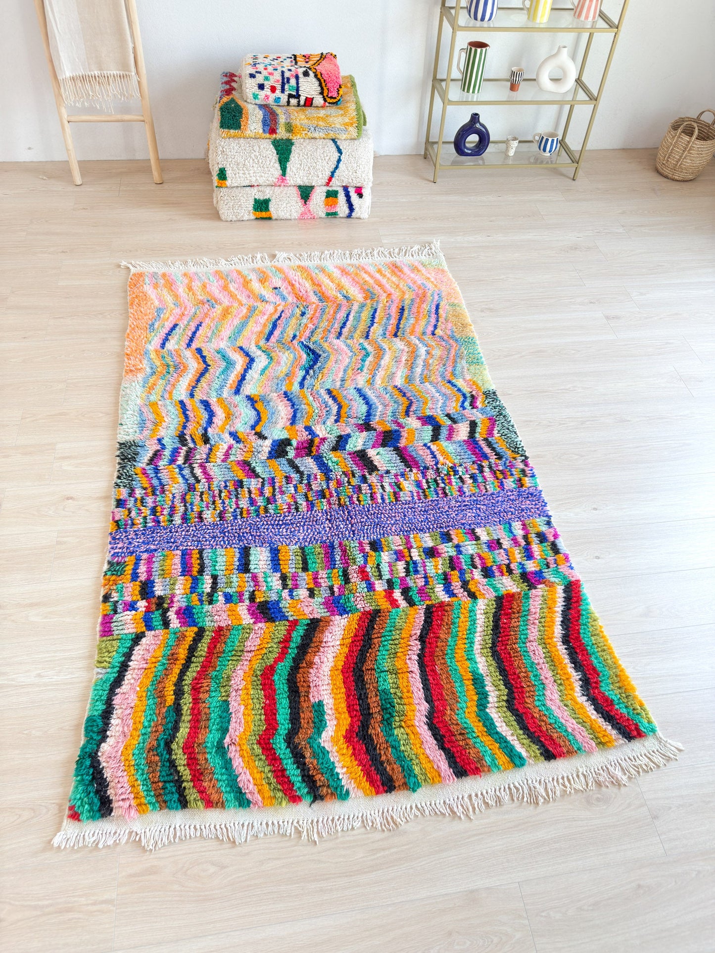 Colorful Berber rug 146 x 252 cm - n°2229