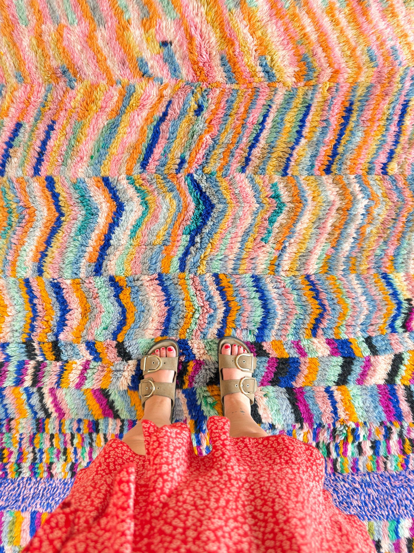 Colorful Berber rug 146 x 252 cm - n°2229