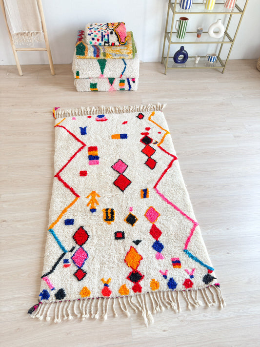 Colorful Berber rug 119 x 210 cm - n°2242