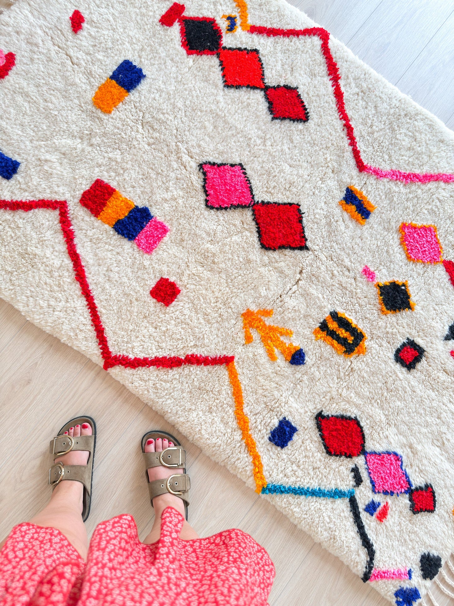 Colorful Berber rug 119 x 210 cm - n°2242