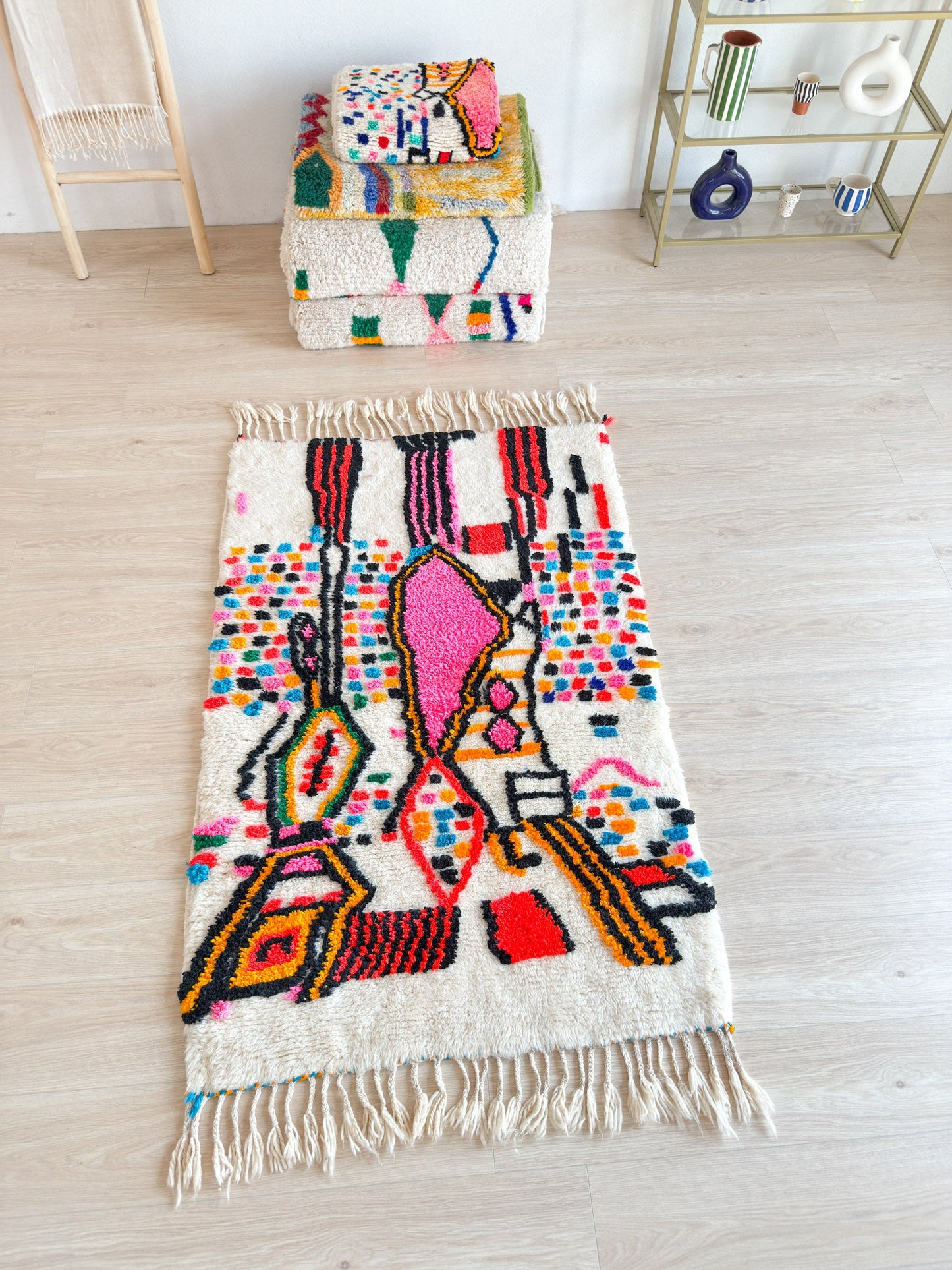 Colorful Berber rug 107 x 189 cm - n°2209