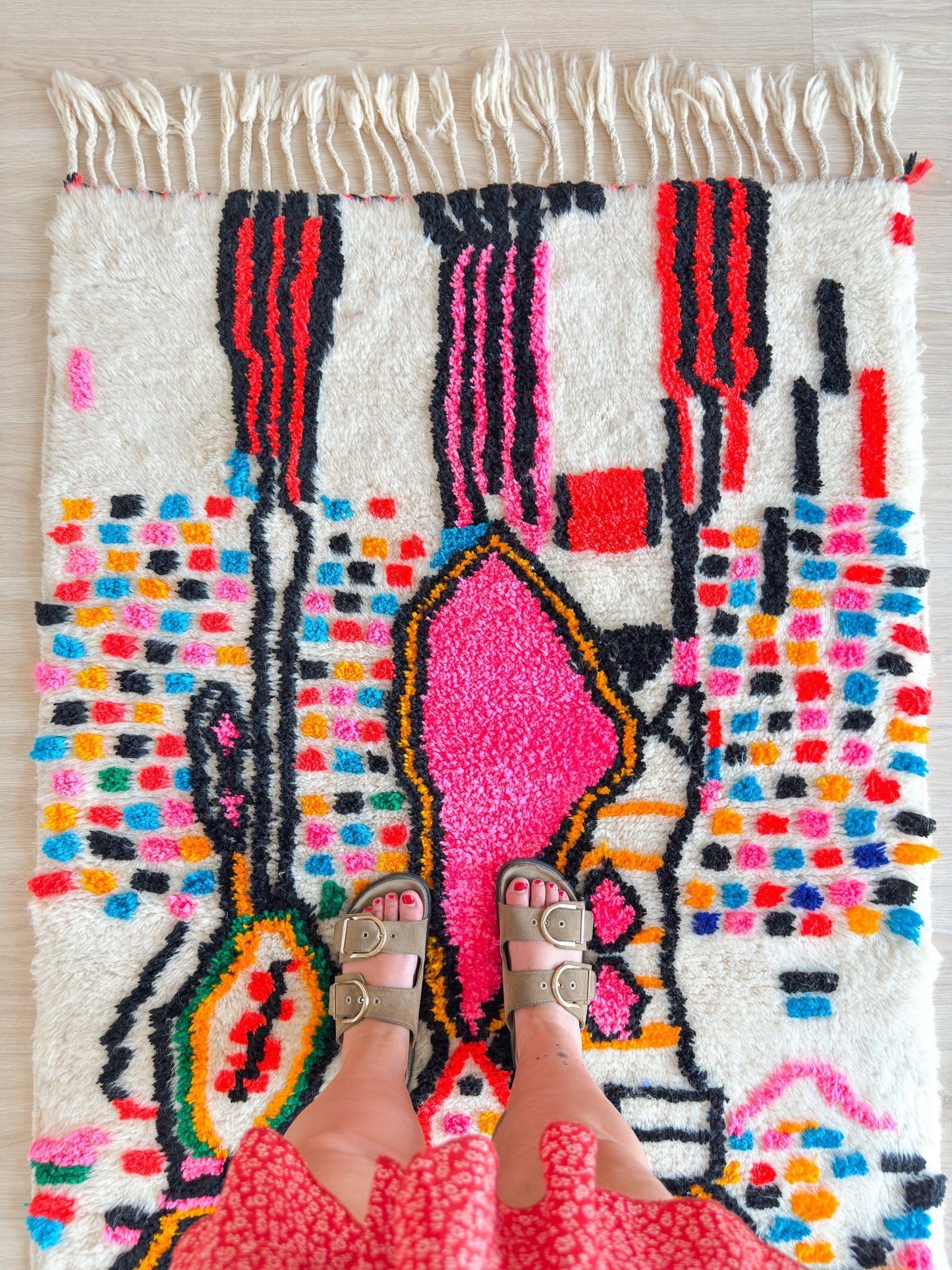 Colorful Berber rug 107 x 189 cm - n°2209