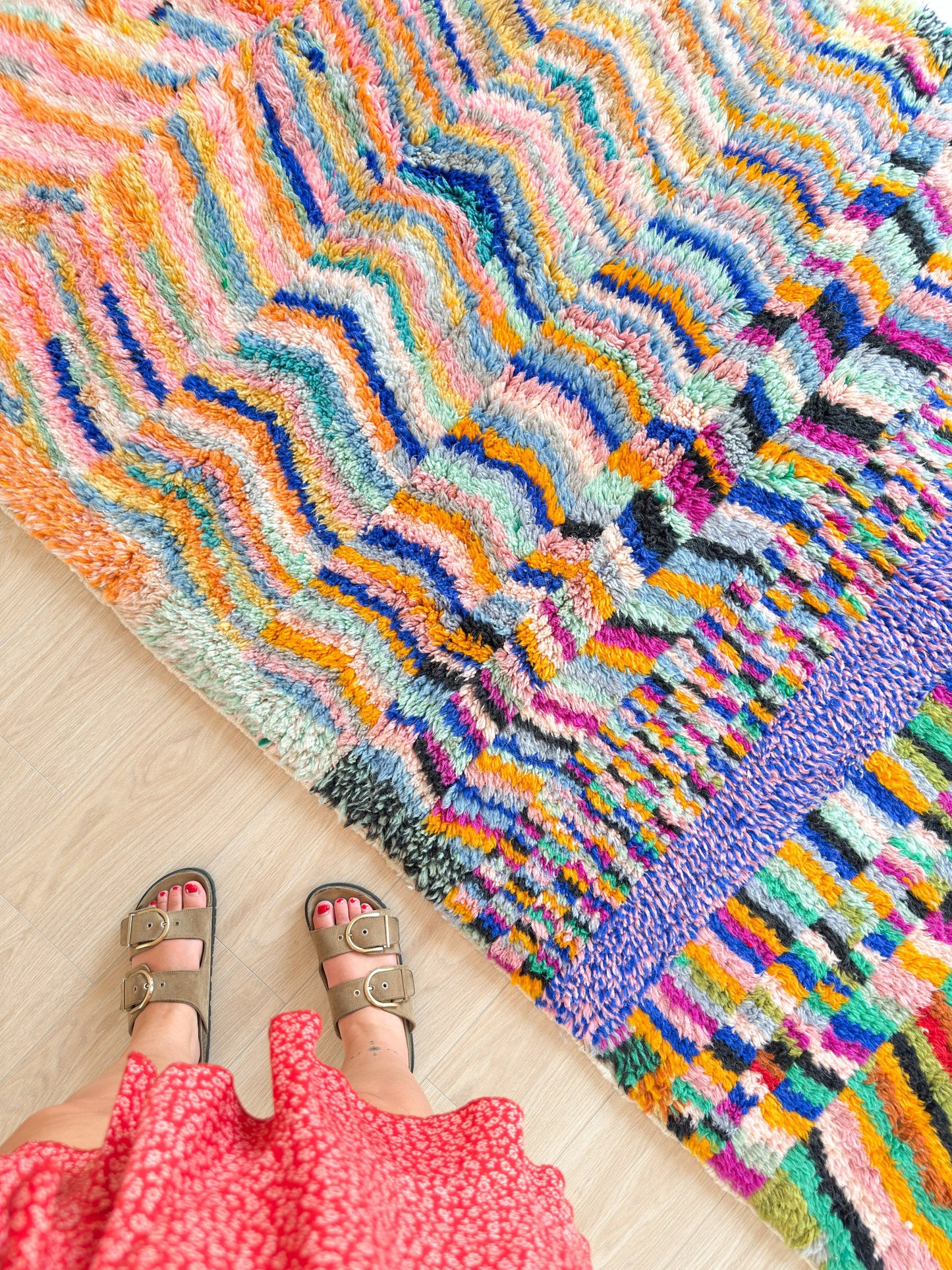 Colorful Berber rug 146 x 252 cm - n°2229