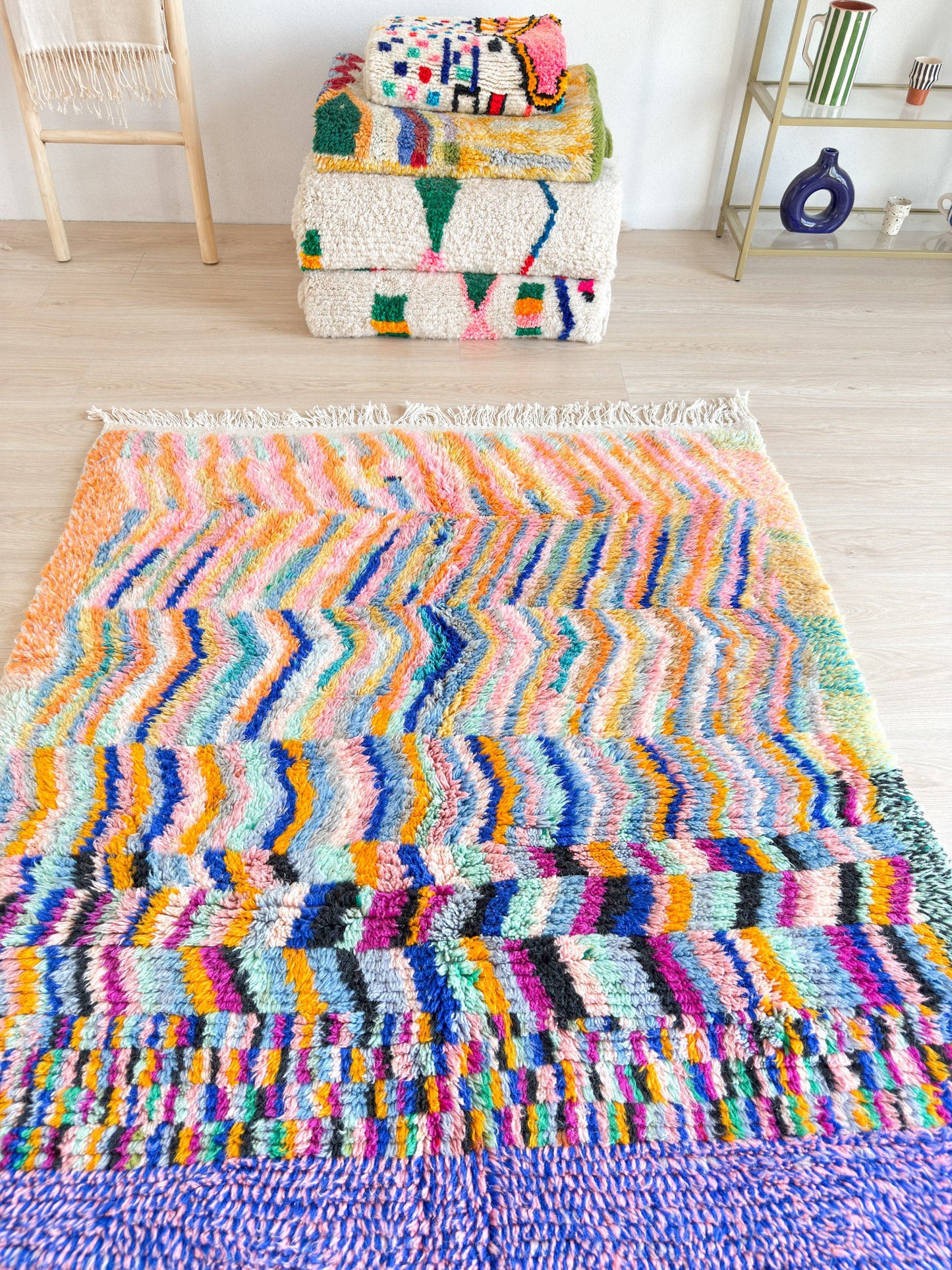 Colorful Berber rug 146 x 252 cm - n°2229