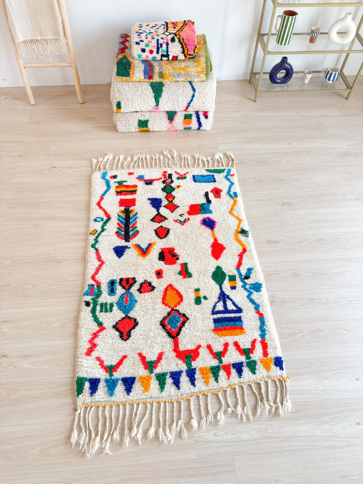 Colorful Berber rug 103 x 181 cm - n°2214