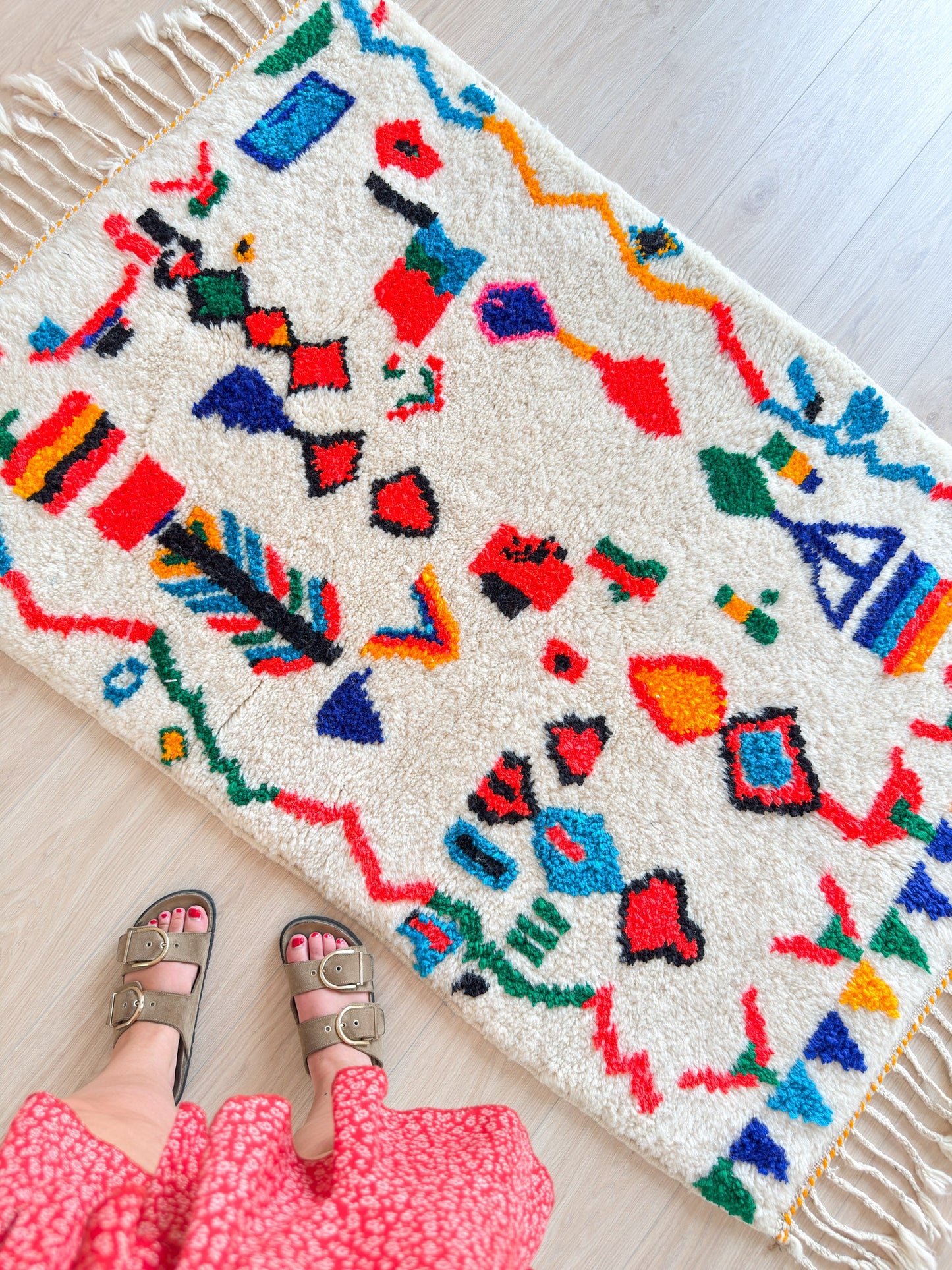 Colorful Berber rug 103 x 181 cm - n°2214