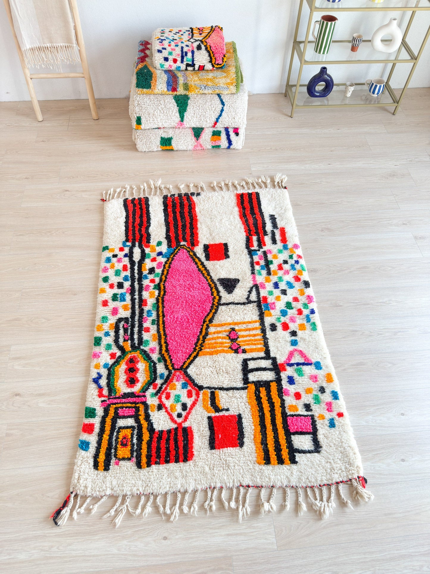 Colorful Berber rug 116 x 190 cm - n°2226