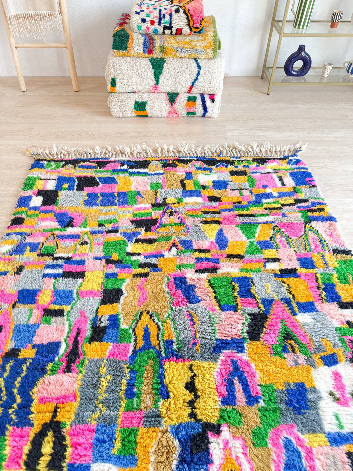 Colorful Berber rug 161 x 260 cm - n°2248