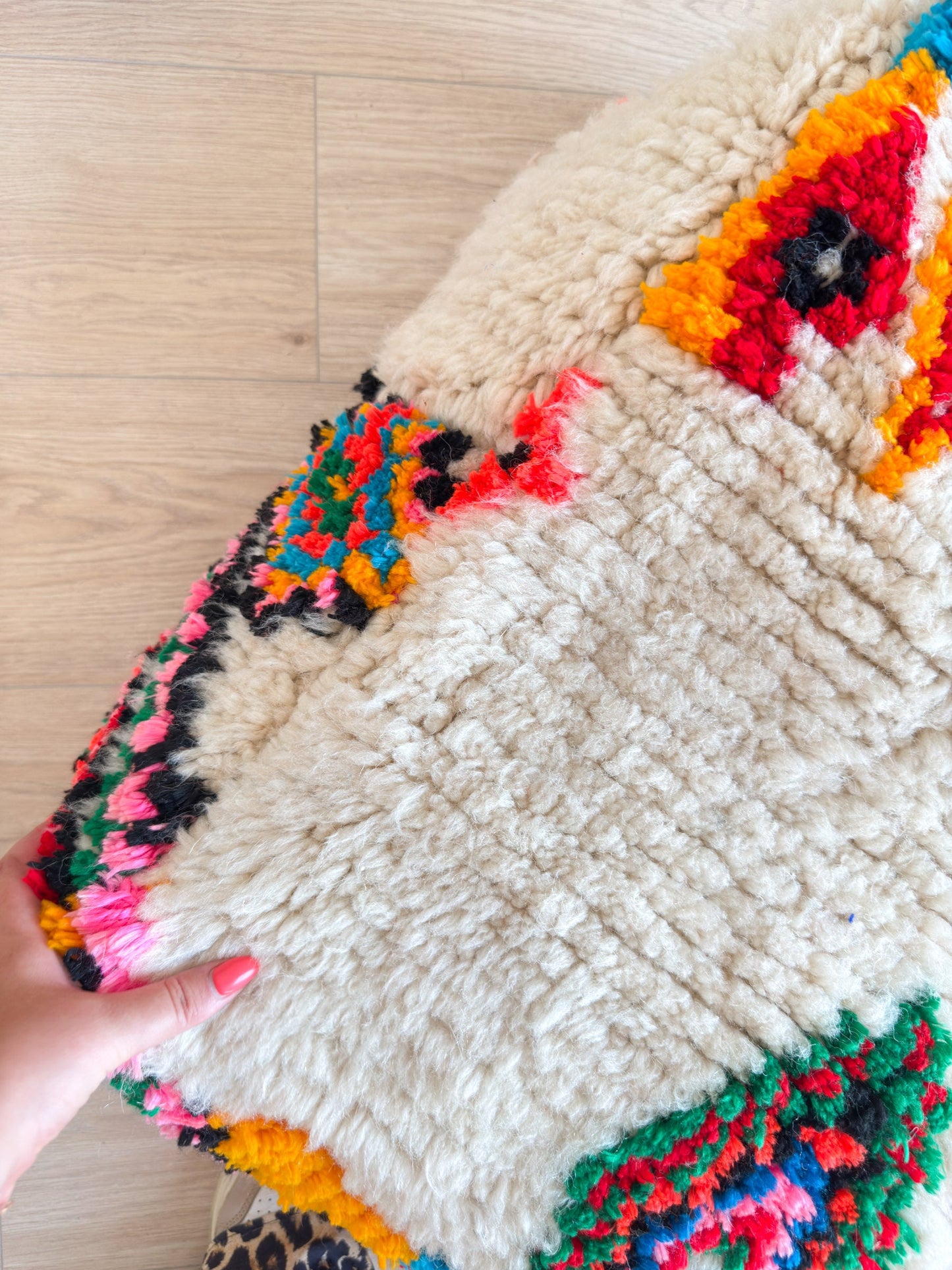 Moroccan pouf, colorful Berber pouf - 60 x 60 cm - n°55